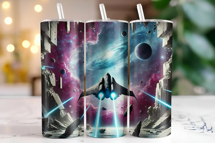 Space Shuttle Tumbler Wrap | Sublimation | Tumblers