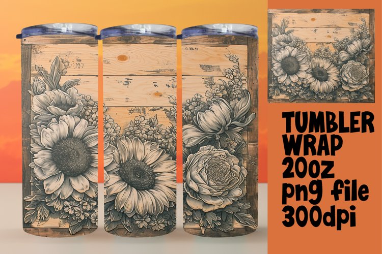 Classic Blossom Sublimation Tumbler - 20oz Edition example image 1