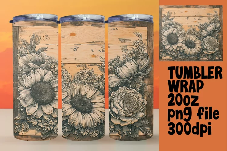 Classic Blossom Sublimation Tumbler - 20oz Edition