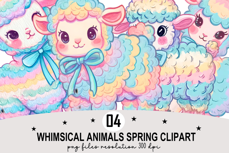 Whimsical Animals Spring Clipart Watercolor png