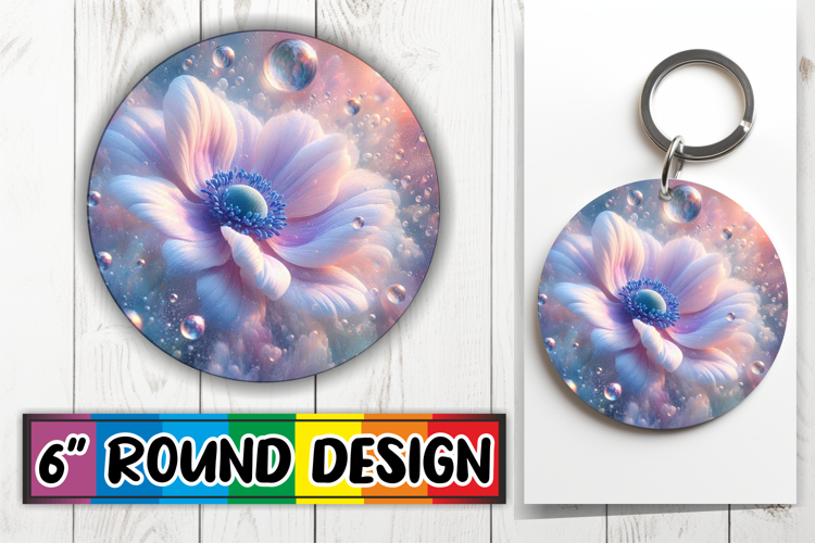 Enchanted Car Coaster Circle, 3D Flower