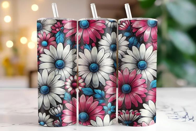 Flowers Tumbler Wrap | Sublimation | Tumblers
