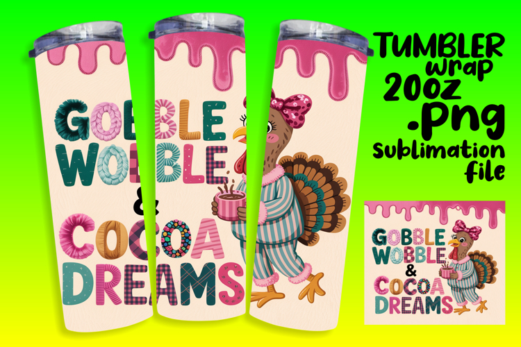 LIVELY 20oz Tumbler Wrap Design , Holiday