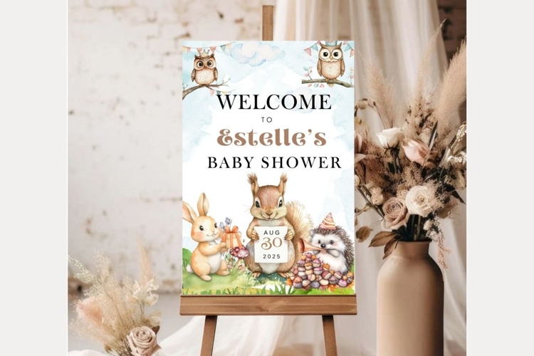 Baby Shower Welcome Sign Template 240 example image 1