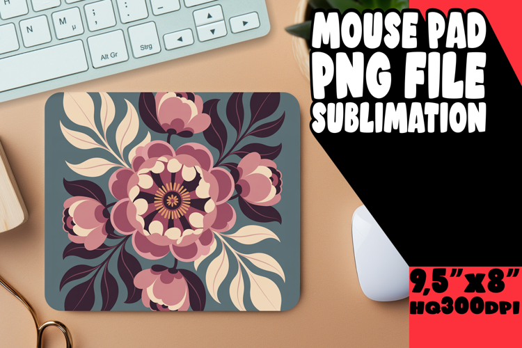Playful DESK mat Fun Sublimation, Flowers