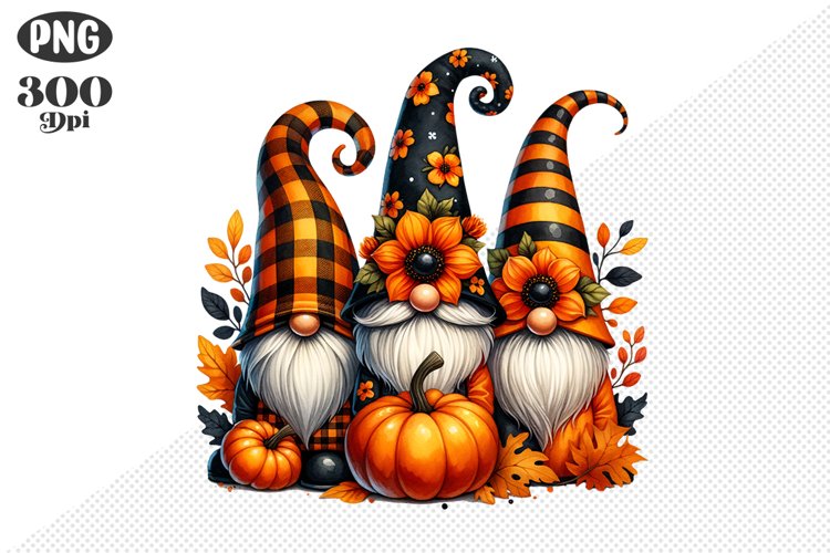Halloween Gnomes Sublimation - Clipart PNG Design