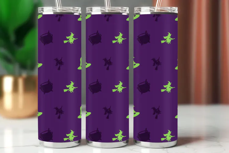Halloween Tumbler Wrap Seamless Pattern