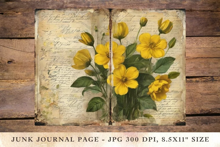 Printable Junk Journal Pages jasmine 7