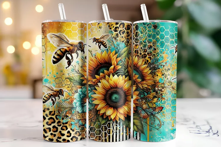 Sunflower Tumbler Wrap | Sublimation | Tumblers