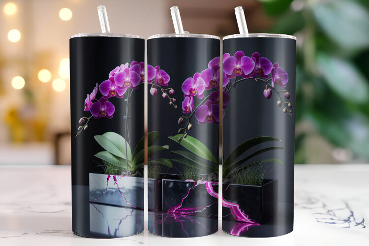 Flowers Tumbler Wrap | Sublimation | Tumblers example image 1