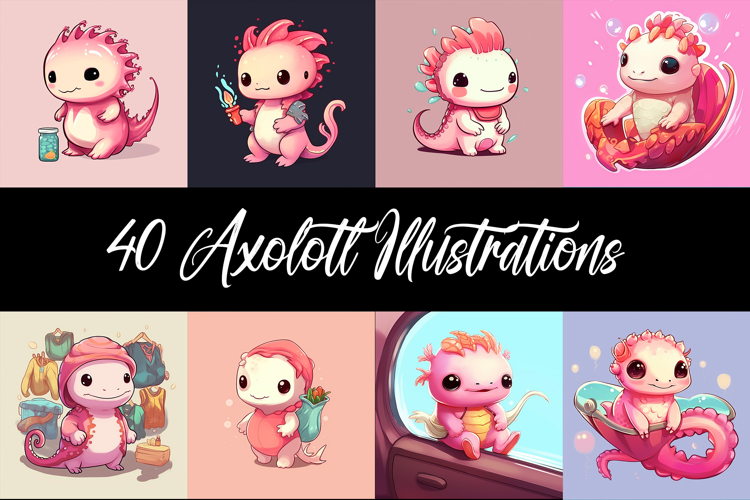 Cute Axolotl Clipart Image 3