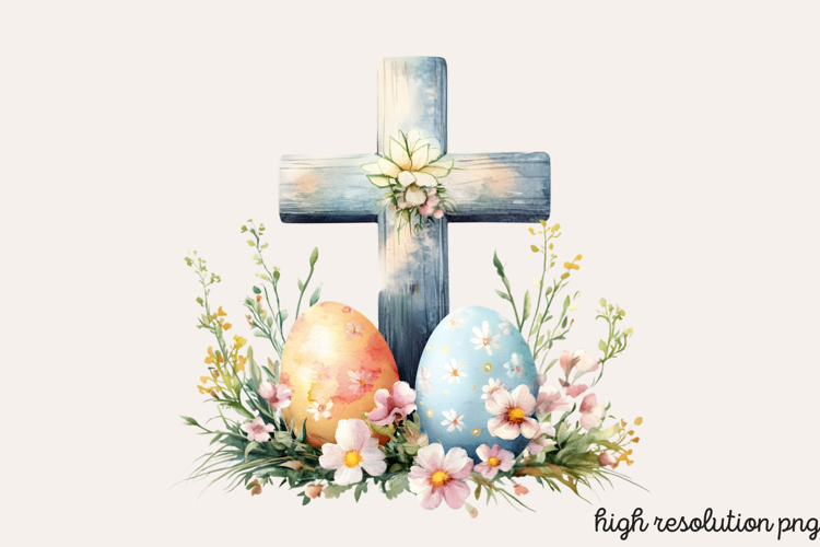 Easter Cross Clipart Image 8