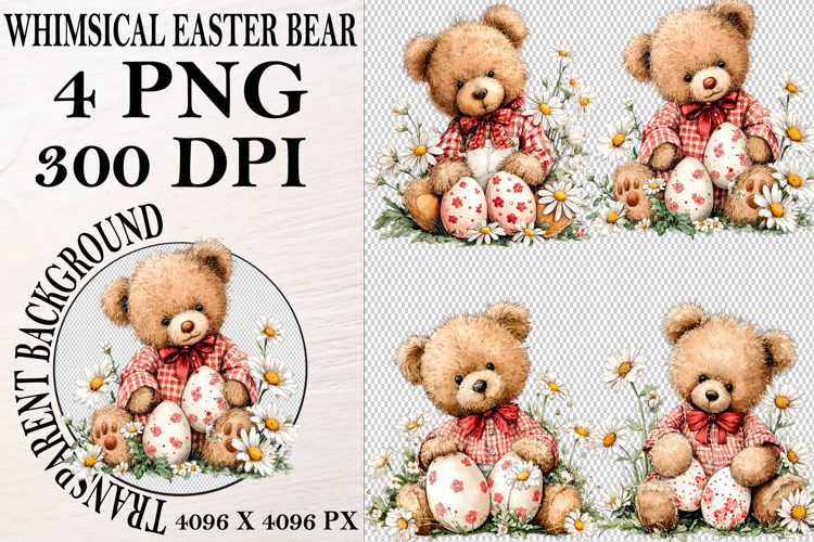 Whimsical Easter Bear Clipart Easter Bear png