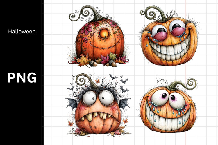 Halloween PNG, Pumpkin PNG, Fall PNG example image 1