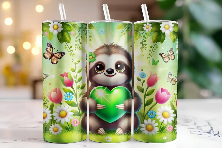 Sloth Tumbler Wrap | Sublimation | Tumblers
