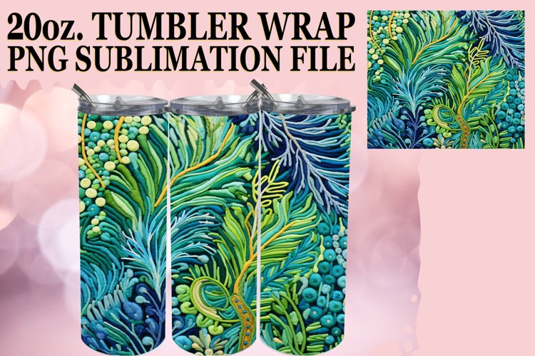 Tumbler Elegance in Stitched Art example image 1