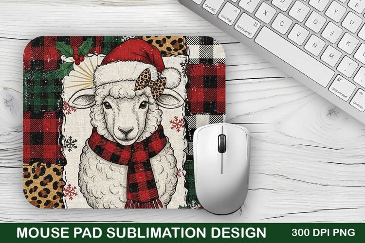 Christmas Goat Mouse Pad Sublimation - Christmas Design