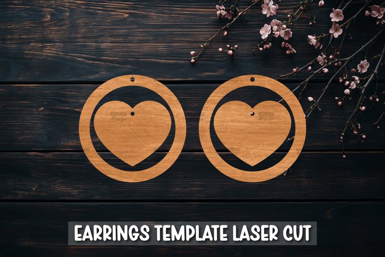 Heart Earrings Svg Image 9