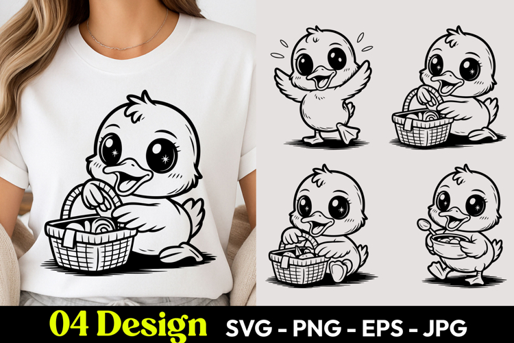 Picnic Baby Chick SVG PNG