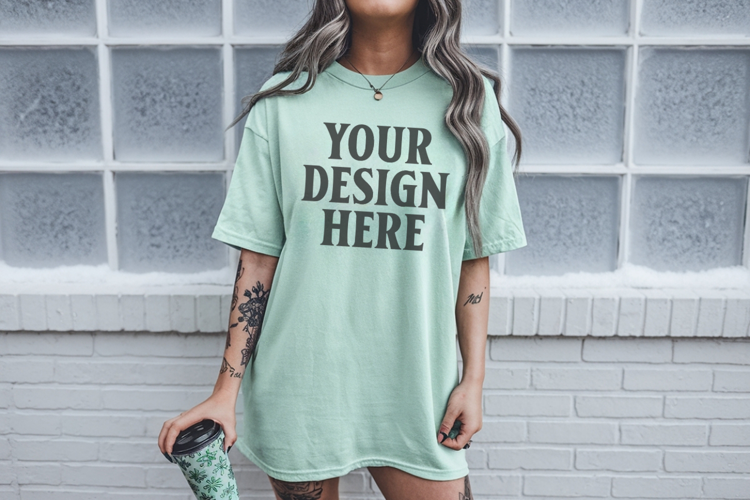 Chalky Mint Christmas Comfort Colors 1717 TShirt Mockup,cc17