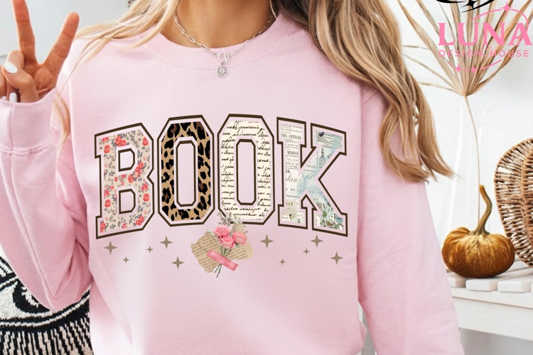Book Nerd PNG, Retro Bookish Trendy Book Lover Sublimation