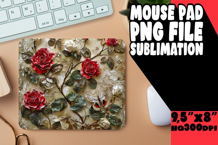 Fresh Floral Spring Sublimation Mouse Pad example image 1