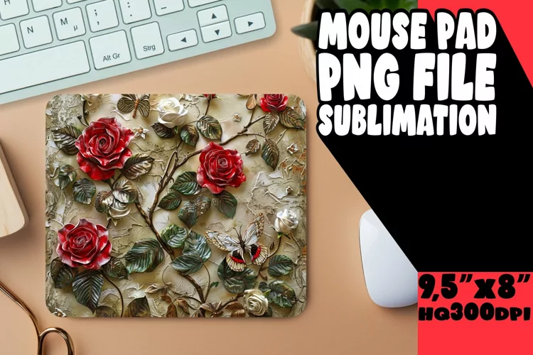 Fresh Floral Spring Sublimation Mouse Pad