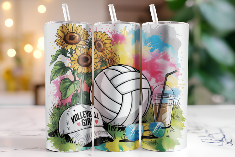 Volleyball Girl Tumbler Wrap | Sublimation | Tumblers