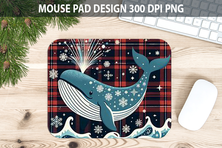 Christmas Dophin Pad Sublimation - Animal PNG Design