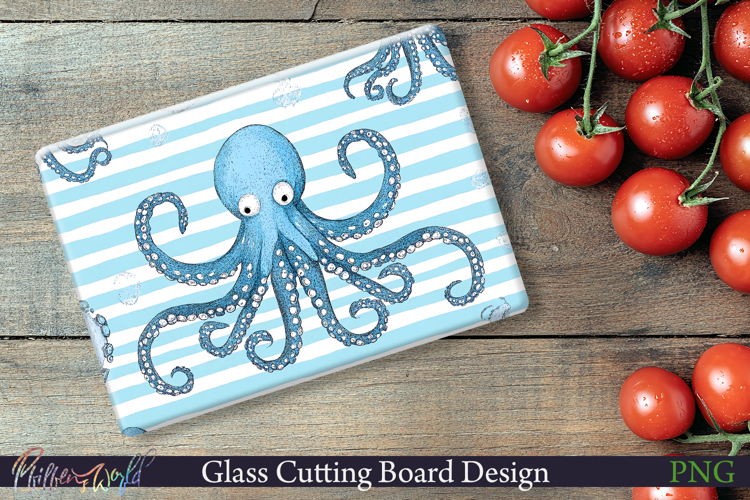 Cutting Board Design | Stripes | Octopus