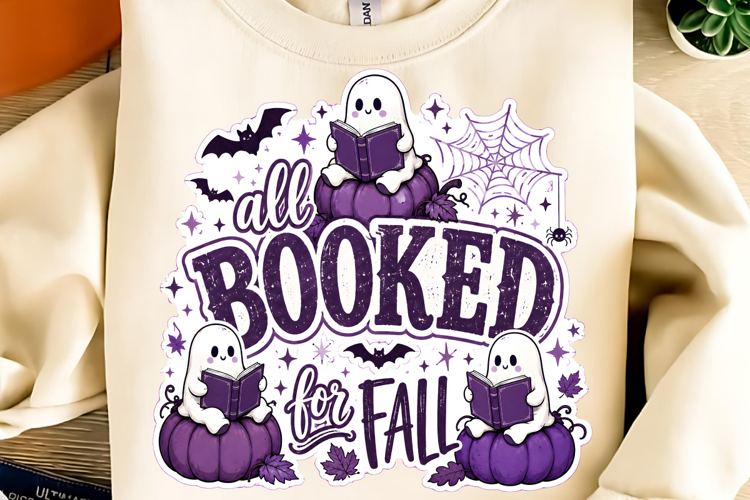 All Booked For Fall PNG, Halloween Sublimation, Halloween