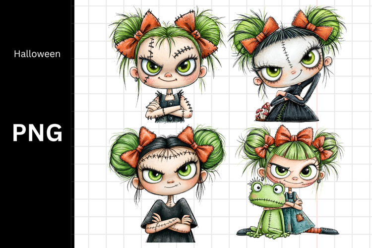 Halloween PNG, Spooky Girl PNG, Fall PNG
