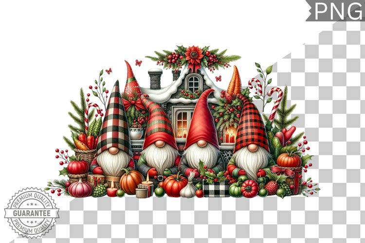 Christmas Gnome Sublimation - Clipart PNG Design