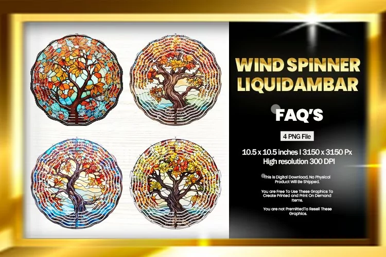 Liquidambar Wind Spinner Sublimation - 04 Variations