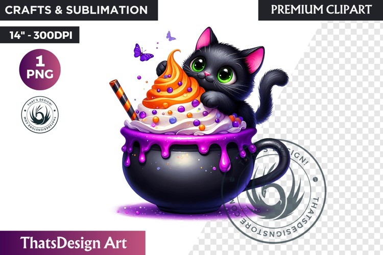 Cute Halloween Drinks Clipart, Cute Spooky Kawaii halloween