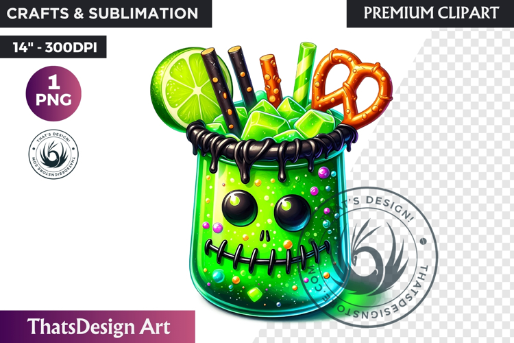 Halloween Drink Clipart PNG, Cute Kawaii Halloween potion