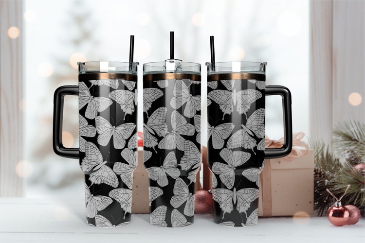 Butterfly Svg 40 Oz Tumbler Wrap Laser