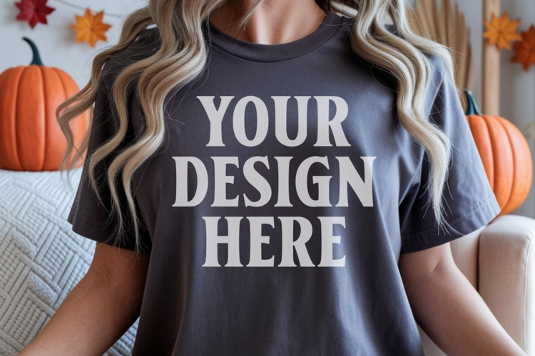 Comfort Colors 1717 Pepper T-Shirt mockup , CC 1717