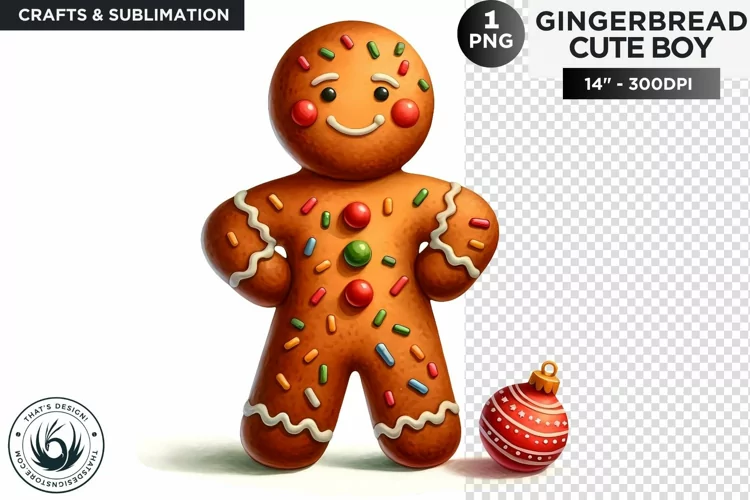 Gingerbread man Christmas cookies png clipart
