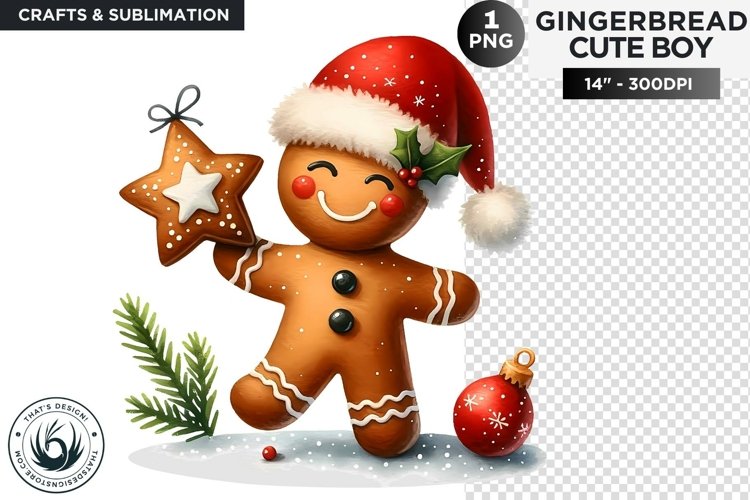 Playful Gingerbread man Christmas cookies png clipart example image 1