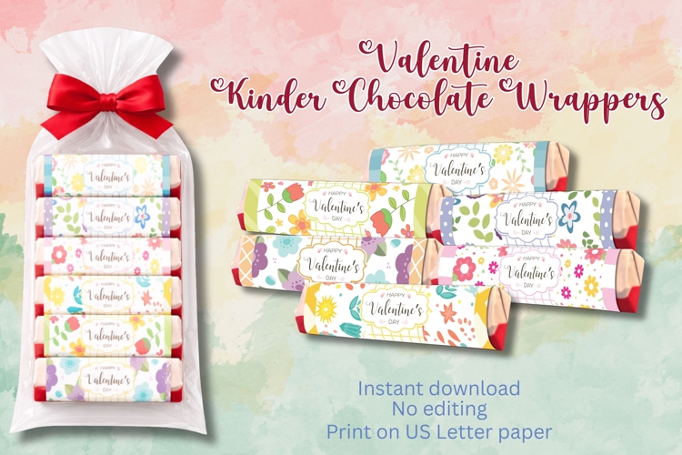 Valentine Kinder Chocolate Wrappers