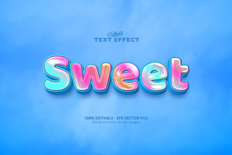 Editable text effect, Sweet text