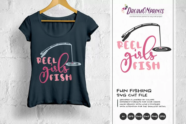 Fishing SVG - Reel Girls Fish SVG