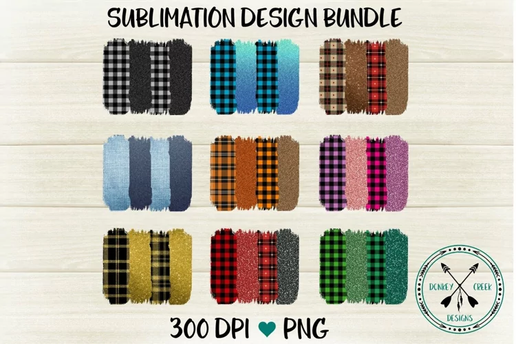 Plaid Brush Strokes for Sublimation Designs