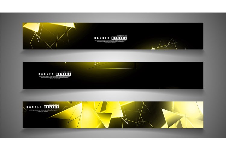 banner collection. abstract background with luminous
