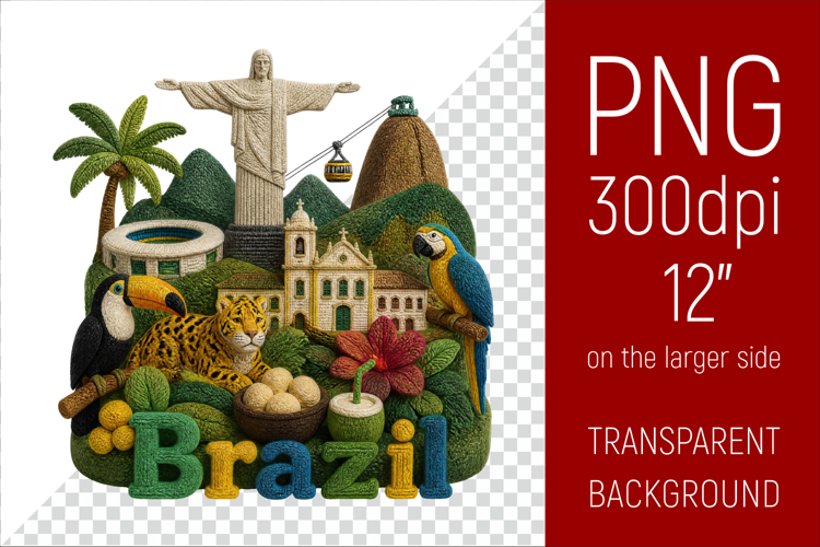Brazil Travel Landmark | National Culture Illustration