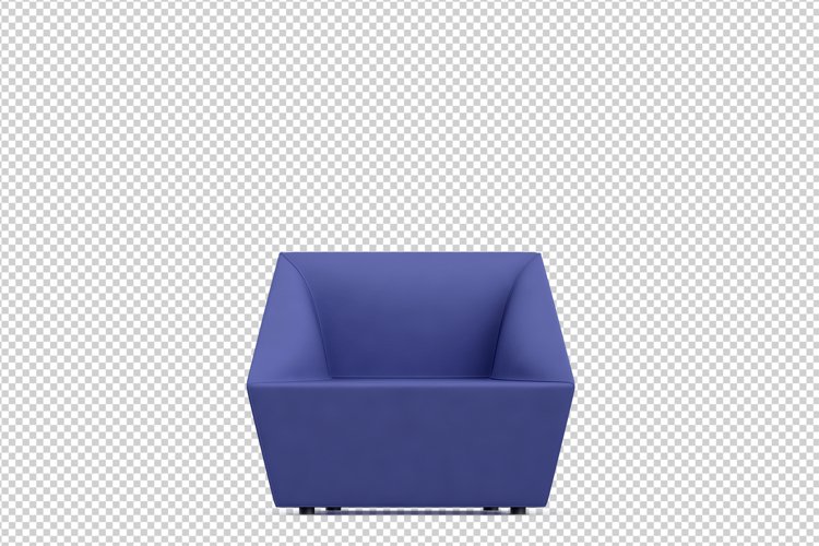 Isometric Arm Chair 3D isolated render