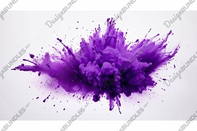 explosion purple powder burst example image 1