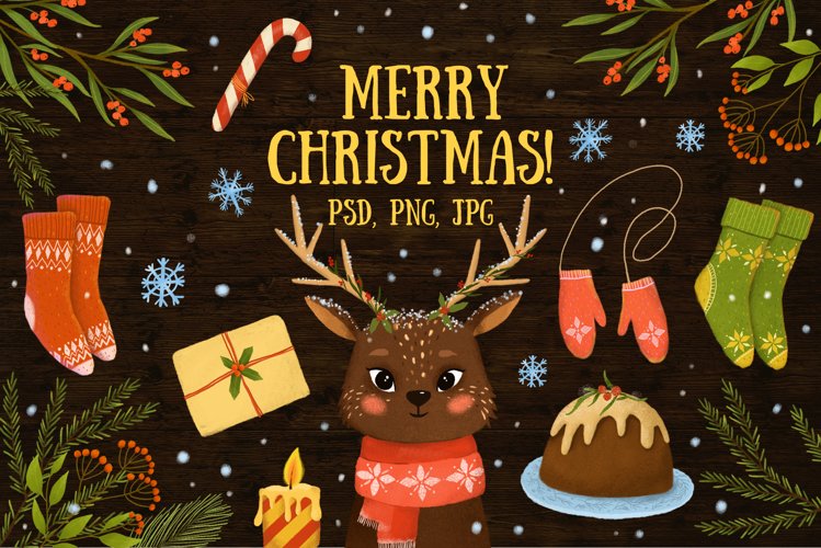 Merry Christmas clipart example image 1