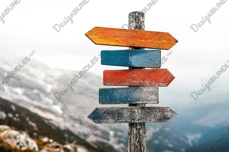 Wooden Signpost Clipart Image 8